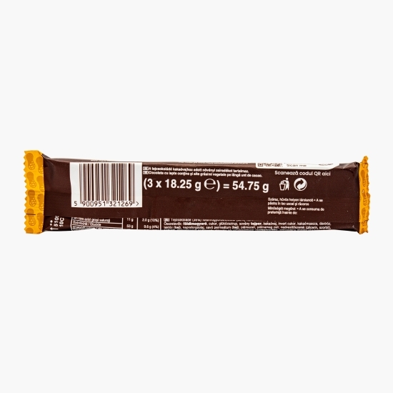 Baton de ciocolată cu lapte cu pastă de arahide și caramel cu arahide, Creamy Smooth Peanut 54.75g