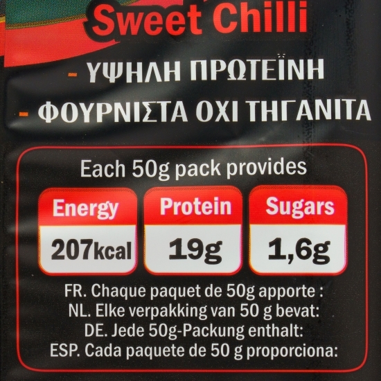 Chipsuri proteice 38% cu aromă de sweet chilli 50g