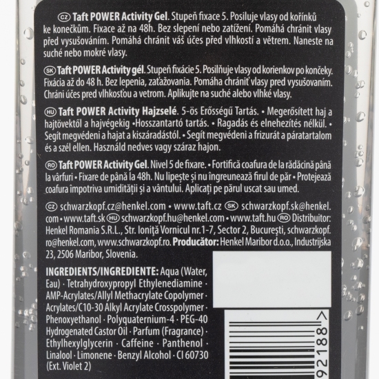 Gel nivel 5 pentru fixarea părului 150ml