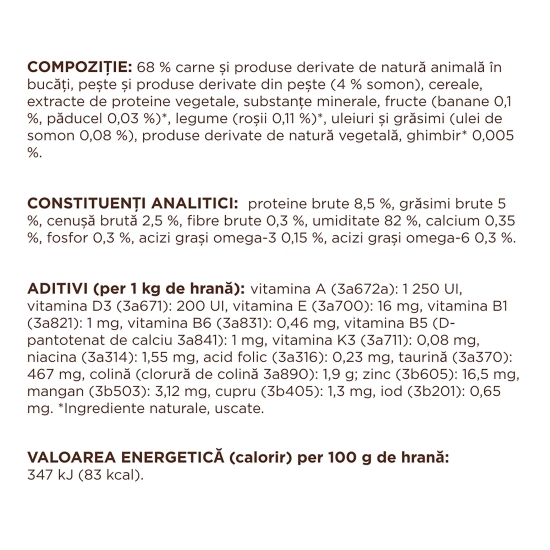 Hrană umedă pentru pisici, cu somon în jeleu, 85g