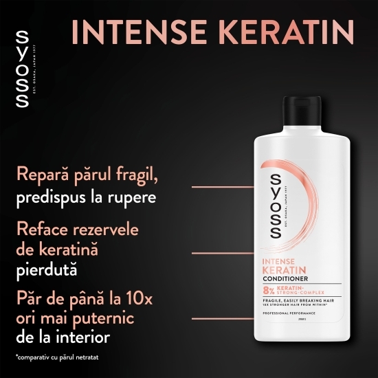 Balsam Intense Keratin pentru păr fragil 440ml 