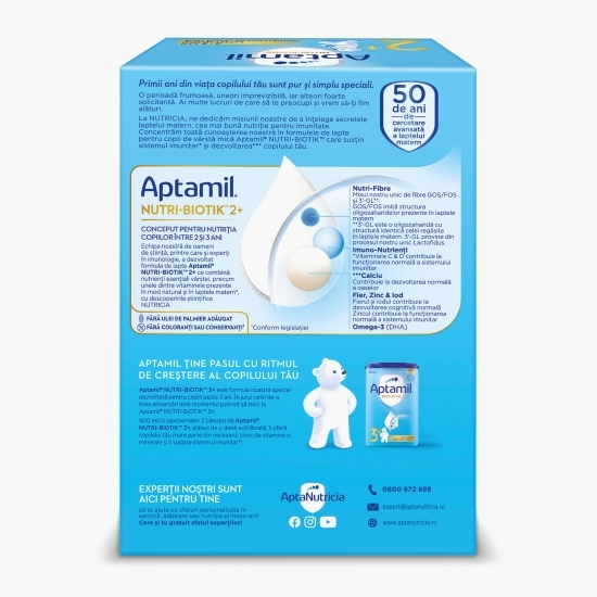 Formulă de lapte praf NUTRI-BIOTIK 2+, 2-3 ani, 1.200g