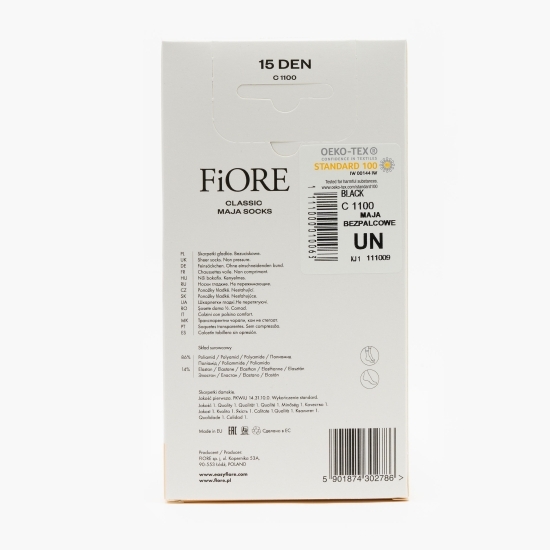 Șosete fine scurte Maja 15den Negru set 2 perechi