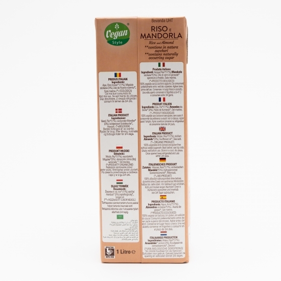 Băutură vegetală eco din orez și migdale 1l