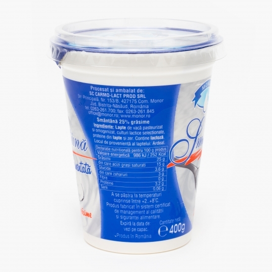 Smântână 25% grăsime 400g