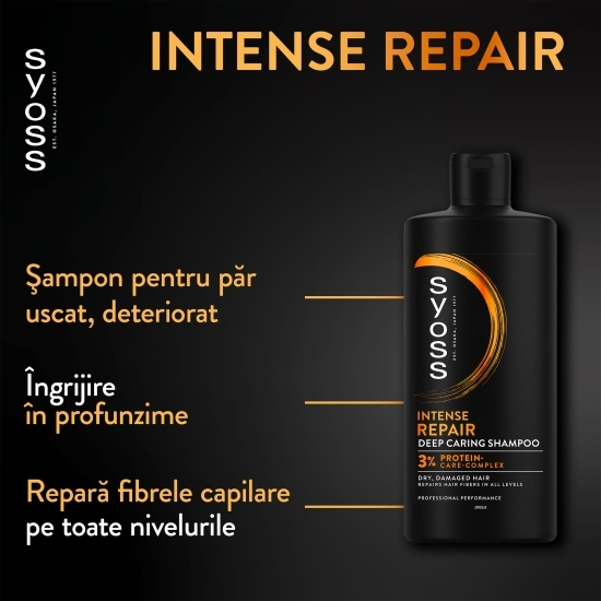 Șampon Intense Repair pentru păr uscat sau deteriorat 440ml