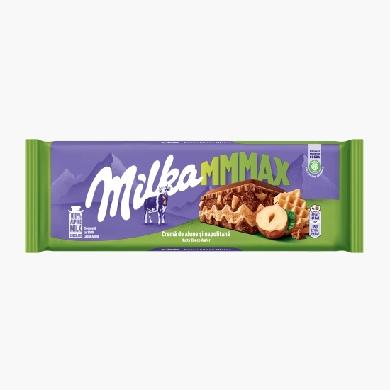 Ciocolată cu lapte, cremă de alune și napolitană 270g