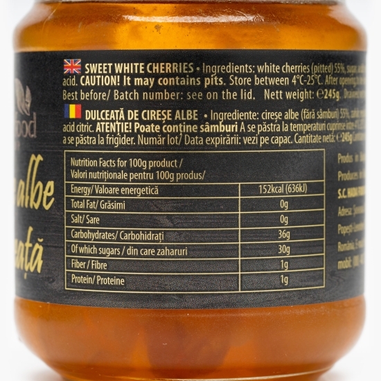 Dulceață de cireșe albe 245g