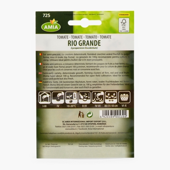 Semințe tomate Rio Grande 0.5g