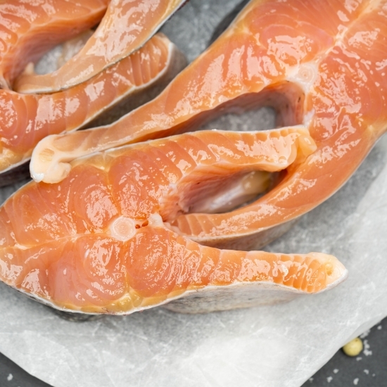 Rondele de păstrăv somonat pe pat de sare 500g