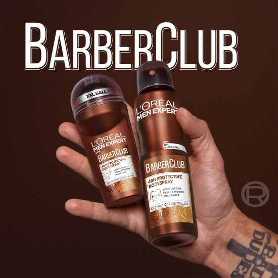 Antiperspirant spray pentru bărbați, fără alcool, Barber Club,150 ml