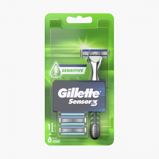 Aparat de ras Sensor3 Sensitive + 6 rezerve