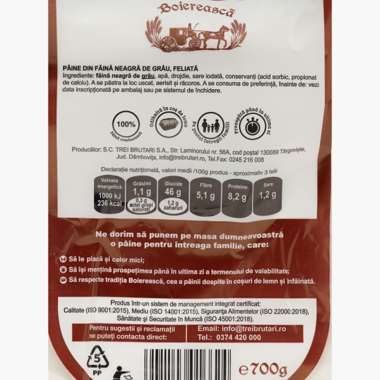 Pâine neagră 700g