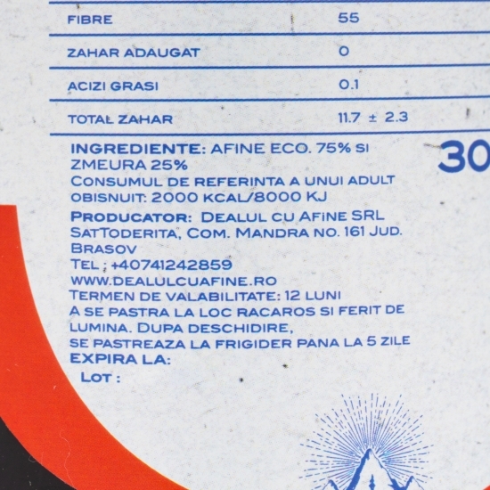 Suc de afine și zmeură 300ml