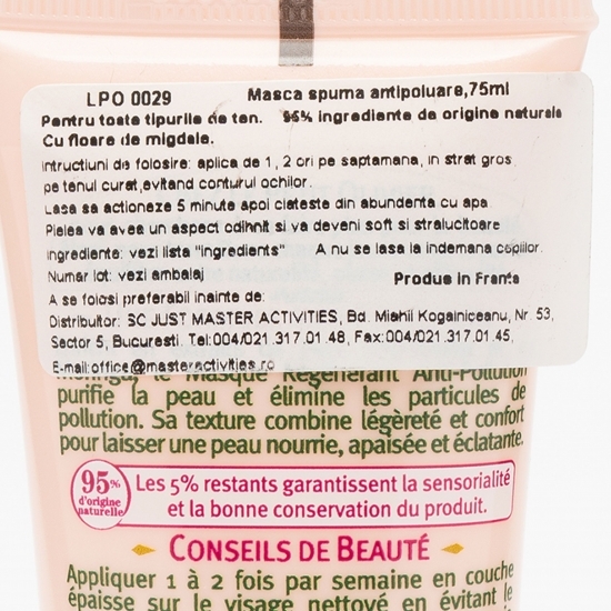 Mască spumă antipoluare pentru toate tipurile de ten 75ml