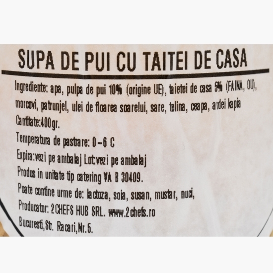 Supă de pui cu tăiței de casă 400g