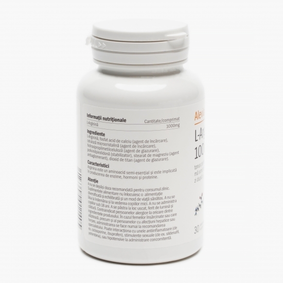 L-arginină 1000mg 30 comprimate filmate