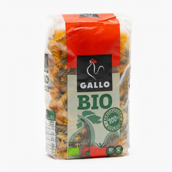 Paste spirale eco tricolore din grâu dur cu legume 450g