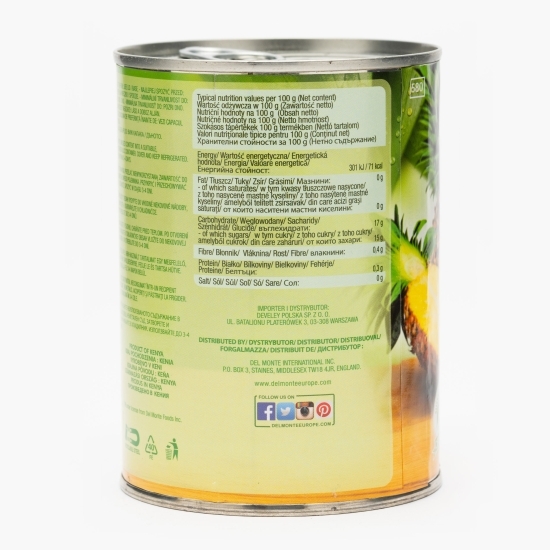 Ananas bucăți în sirop, conservă 570g