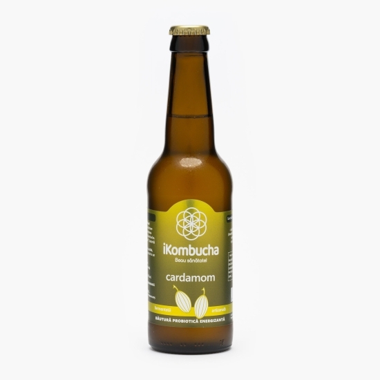 Kombucha băutură probiotică energizantă cu cardamom 330ml
