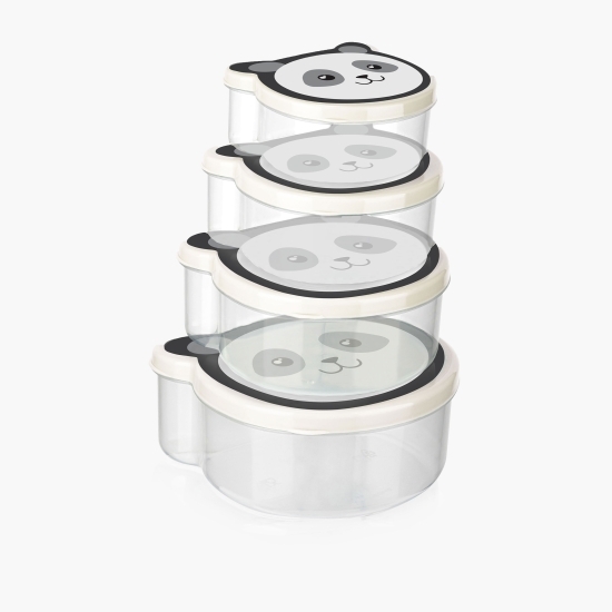 Set 4 caserole din plastic cu capac