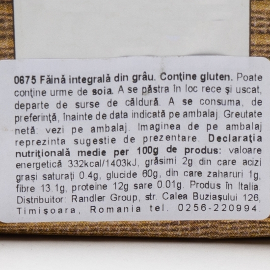 Făină integrală din grâu 1kg