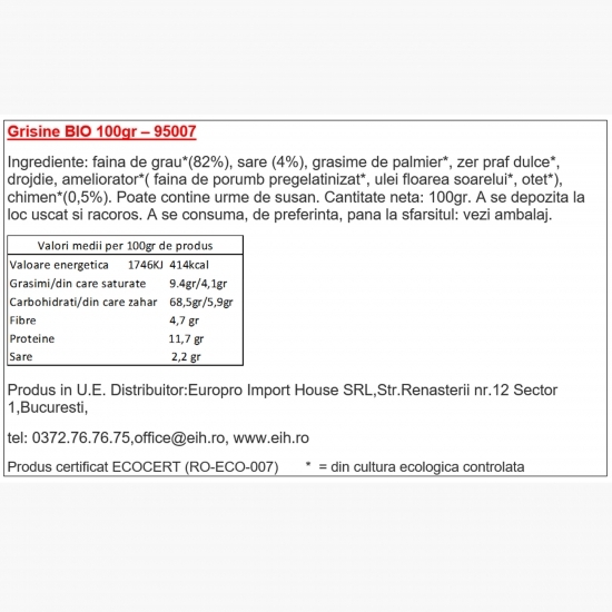 Grisine eco 100g