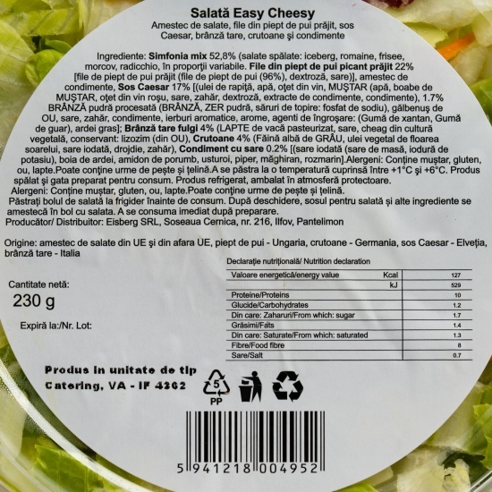 Salată Easy Cheesy 230g