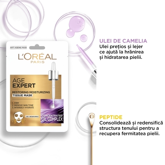 Mască șervețel antirid pentru regenerare 55+, 30g