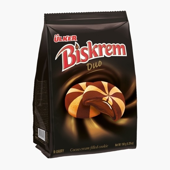 Biscuiți umpluți cu cremă de cacao Duo 150g