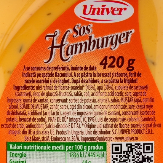 Sos hamburger 420g