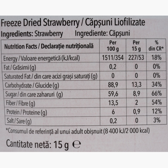 Căpșuni liofilizate 15g