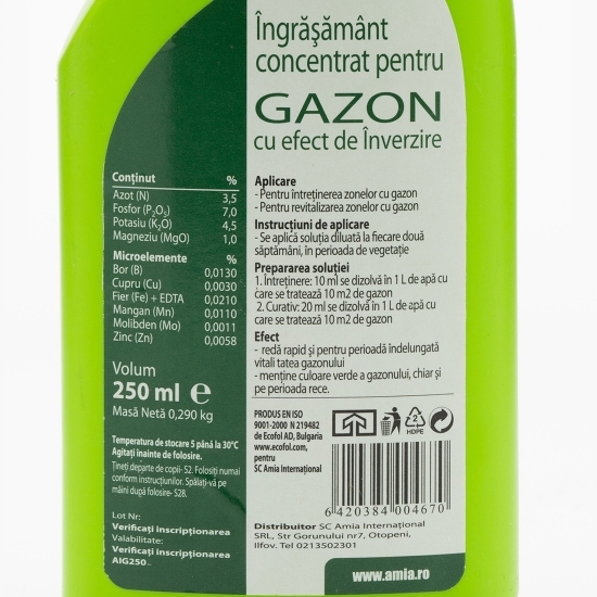 Îngrășământ pentru gazon cu efect de înverzire 0.25l