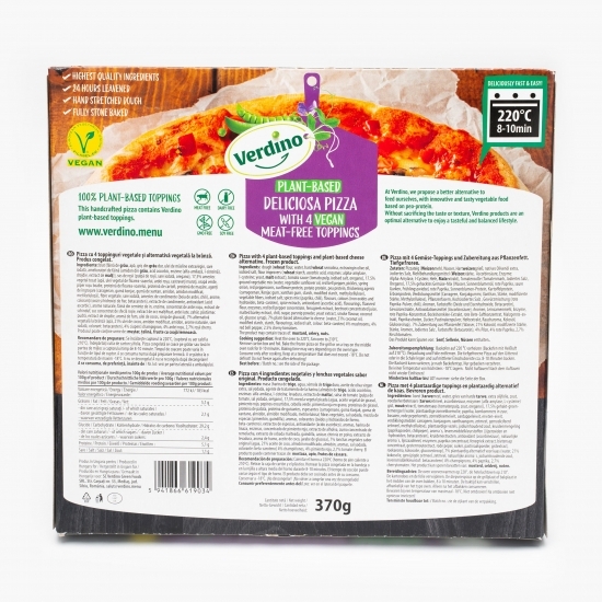 Pizza vegetală Deliciosa 370g