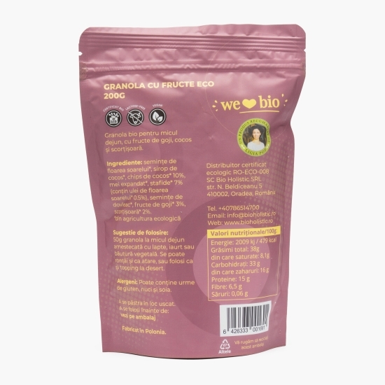 Granola eco cu fructe 200g