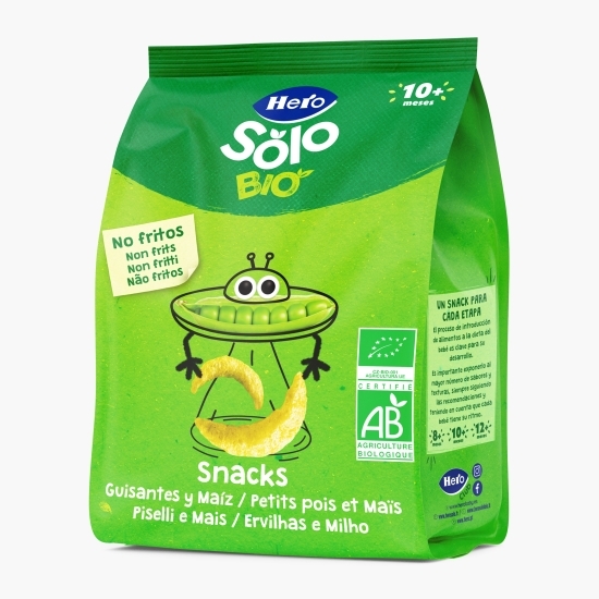 Snack eco din mazăre și porumb, +10 luni, 40g