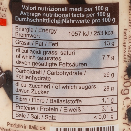 Înghețată cu alune și sos gianduia 400g 