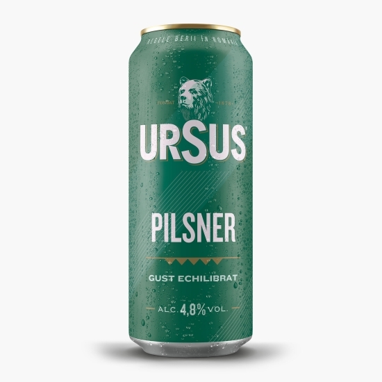 Bere blondă Pilsner, doză 0.5l
