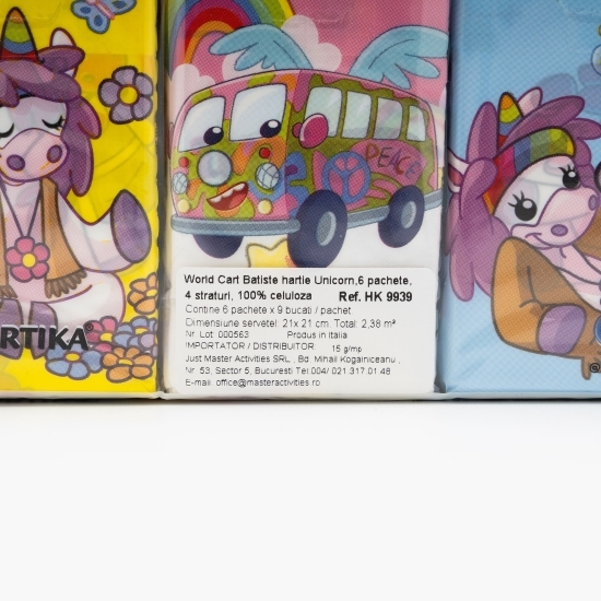 Set batiste de hârtie Unicorn 6 pachete, 4 straturi foi