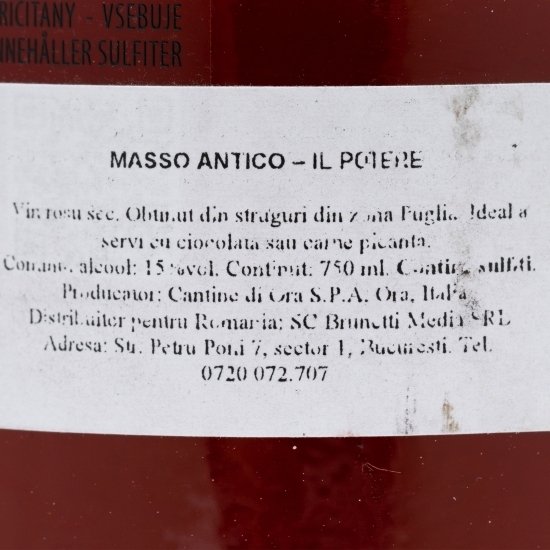 Vin roșu sec Il Potere, 15%, 750ml