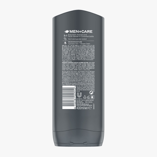 Șampon și gel de duș pentru bărbați Men+Care Sport 3în1 Endurance 400ml