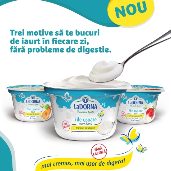 Iaurt cu căpșuni fără lactoză, 1.6% grăsime, 150g