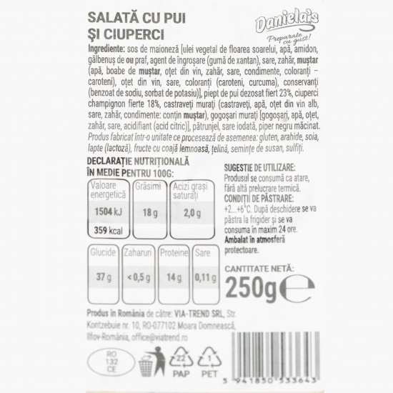 Salată de pui cu ciuperci 250g