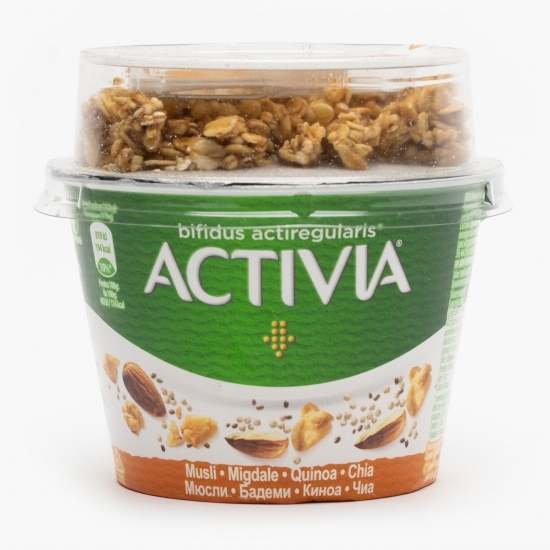Iaurt cu musli, migdale, quinoa și chia 170g