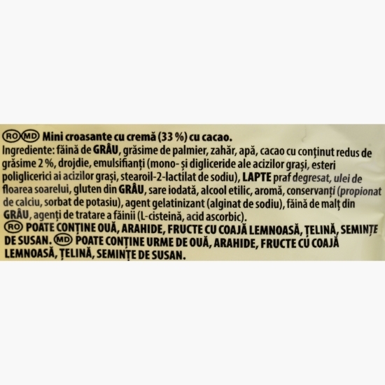 Mini croissante cu cremă de cacao, 185g