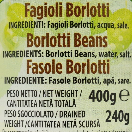 Fasole Borlotti 400g