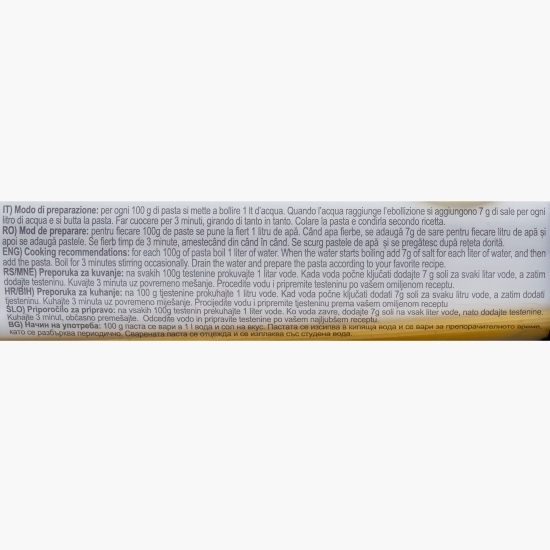 Paste Capellini no 1 grâu dur 3 minute 500g