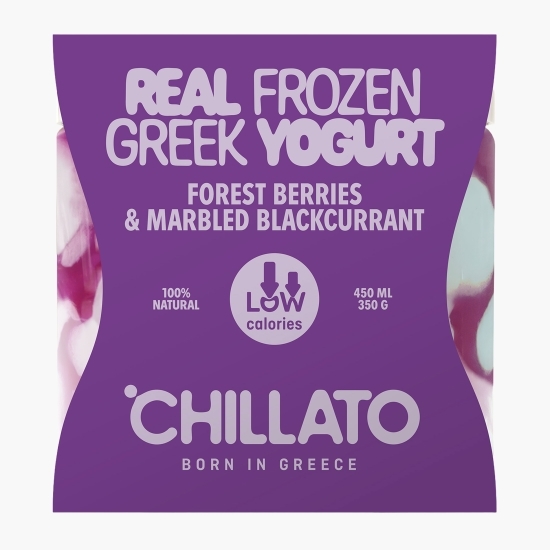 Iaurt grecesc înghețat cu fructe de pădure și coacăze negre 450ml (350g)
