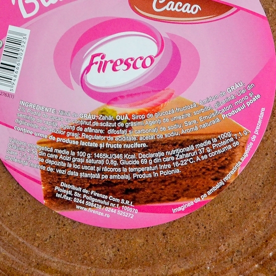 Blat de tort cu cacao 400g