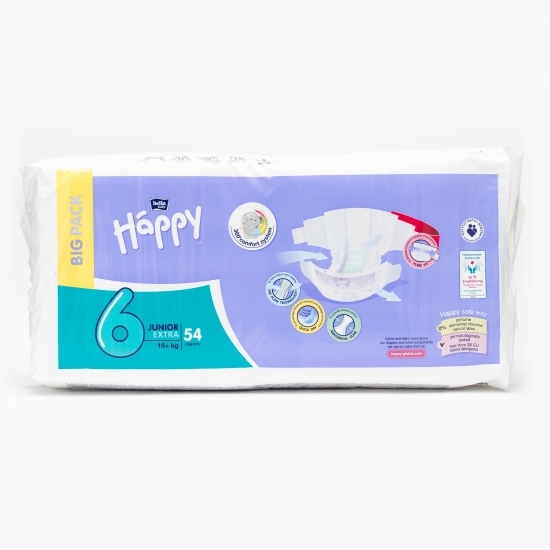 Scutece copii Junior mărimea 6, +16kg, 54buc